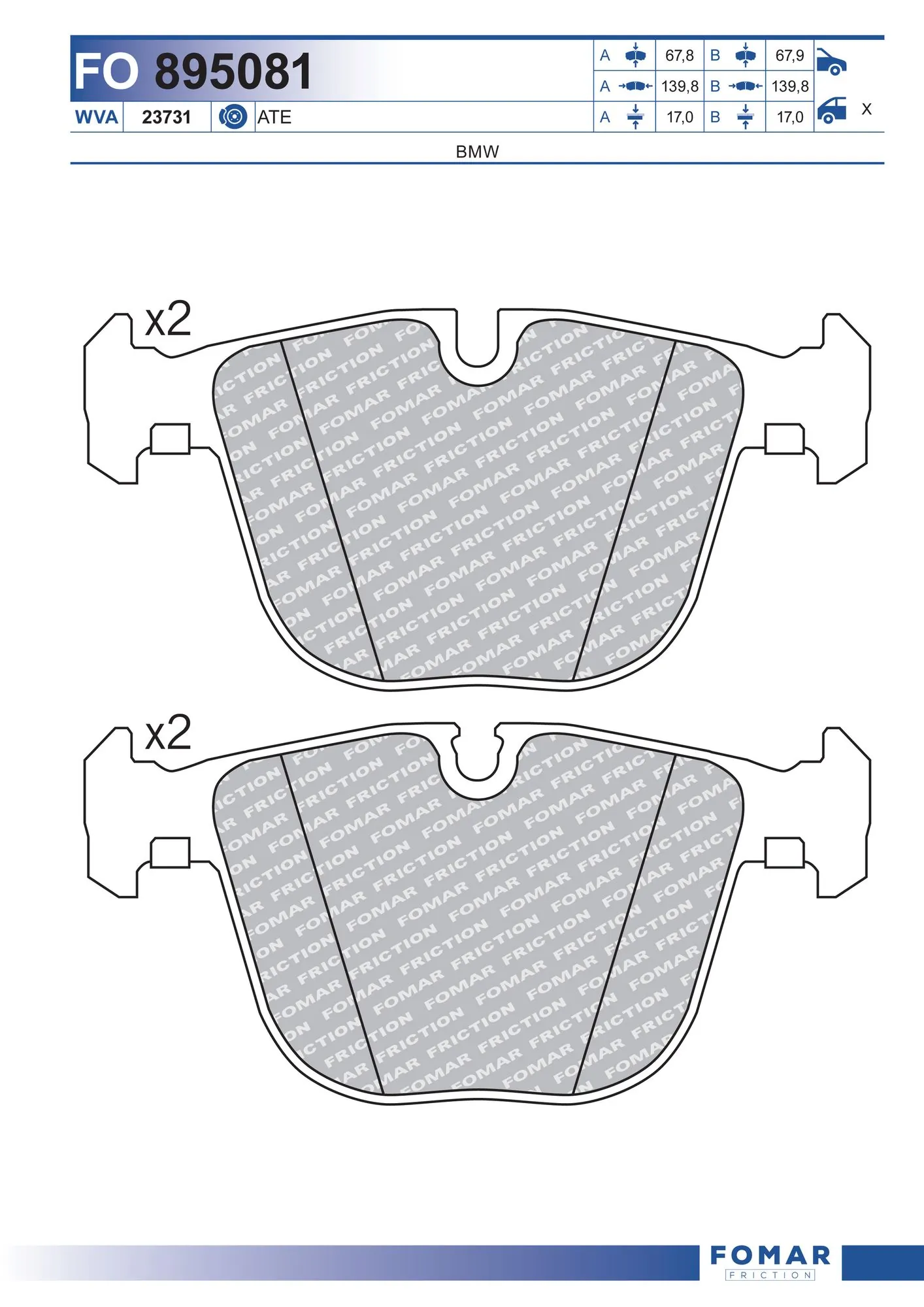 Brake Pad Set, disc brake